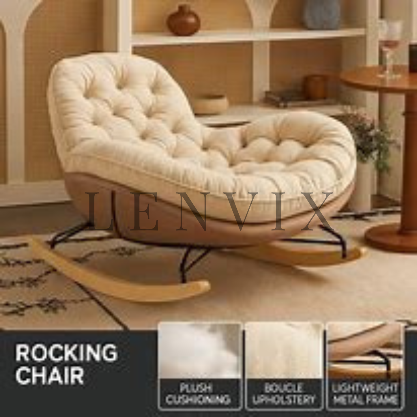 Lenvix Modern Rocking Lounge Chair
